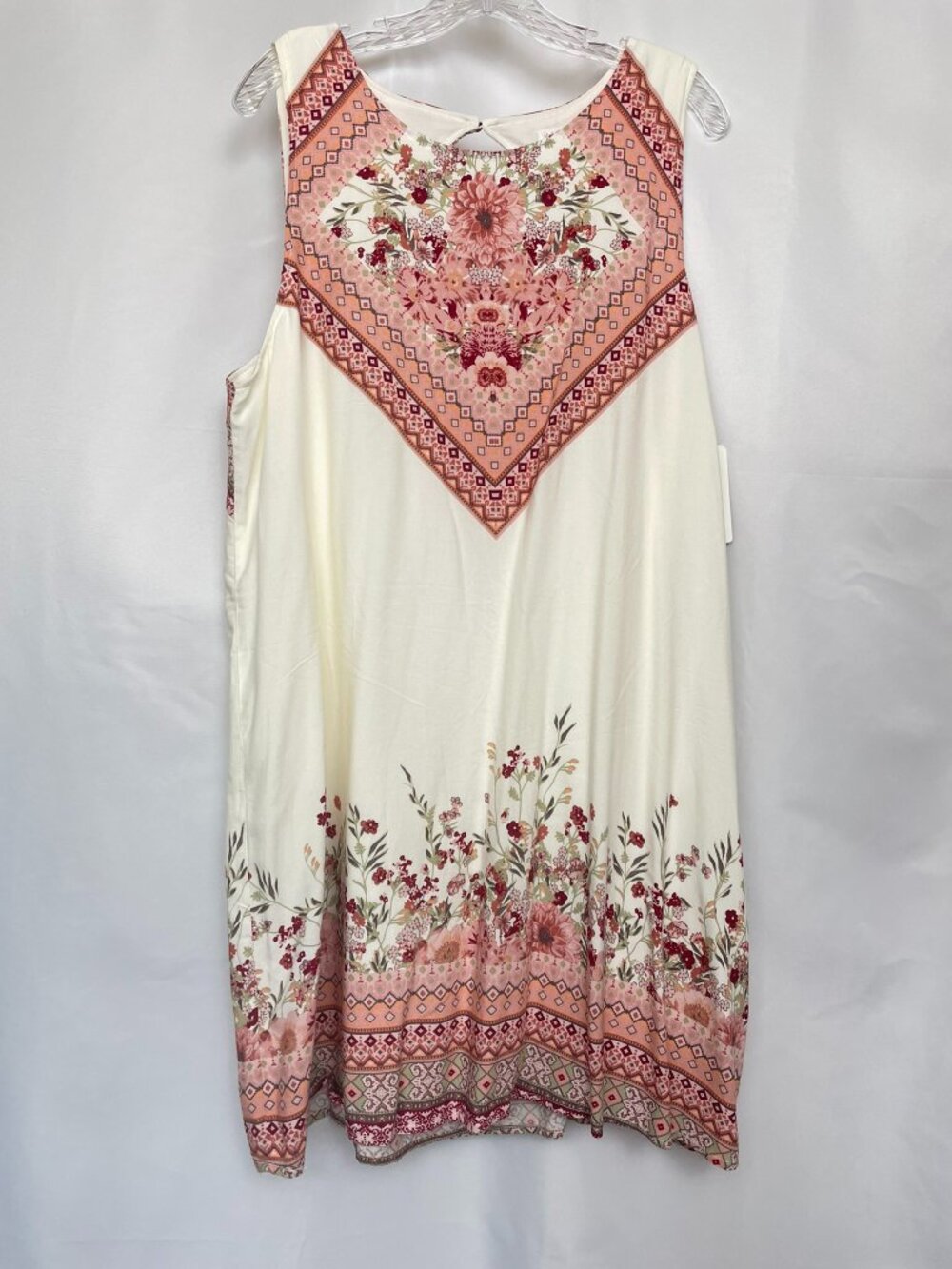 NWT Coastal Romantic Botanical Floral Swing Shift Dress Festival Southwest XXL